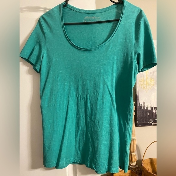 Green women’s Eddie Bauer tee shirt. Sz Small. - Picture 5 of 6